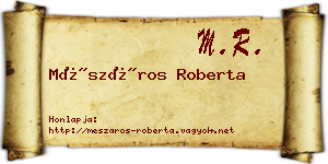 Mészáros Roberta névjegykártya