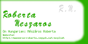roberta meszaros business card