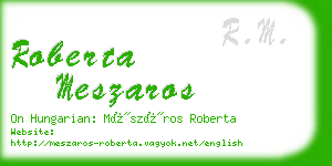 roberta meszaros business card